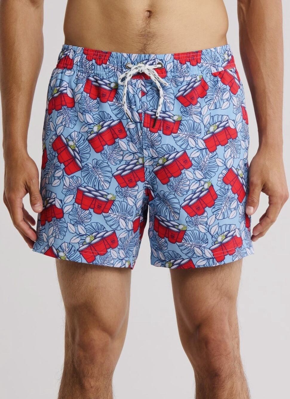 NWT Party Pants Mens Size S Wilmington Sport Lined Shorts Swim Trunks Beer Pong